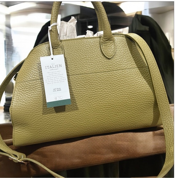 Ana Paulo Green Leather Women's Bag - Picture 1 of 10